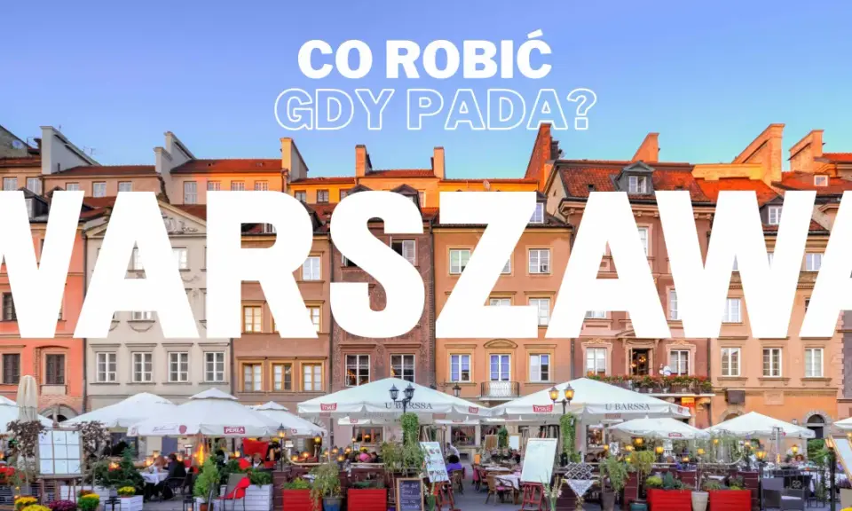 Warszawa: co robić w Warszawie, gdy pada? Urokliwy rynek z kawiarnianymi ogródkami i kamienicami.